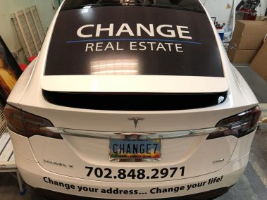 Change Real Estate vehicle wrap vegas