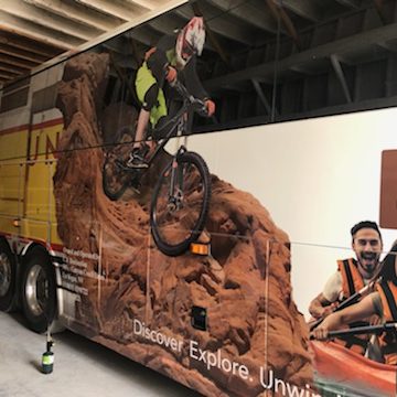 The Boulder City Express Bus Wrap